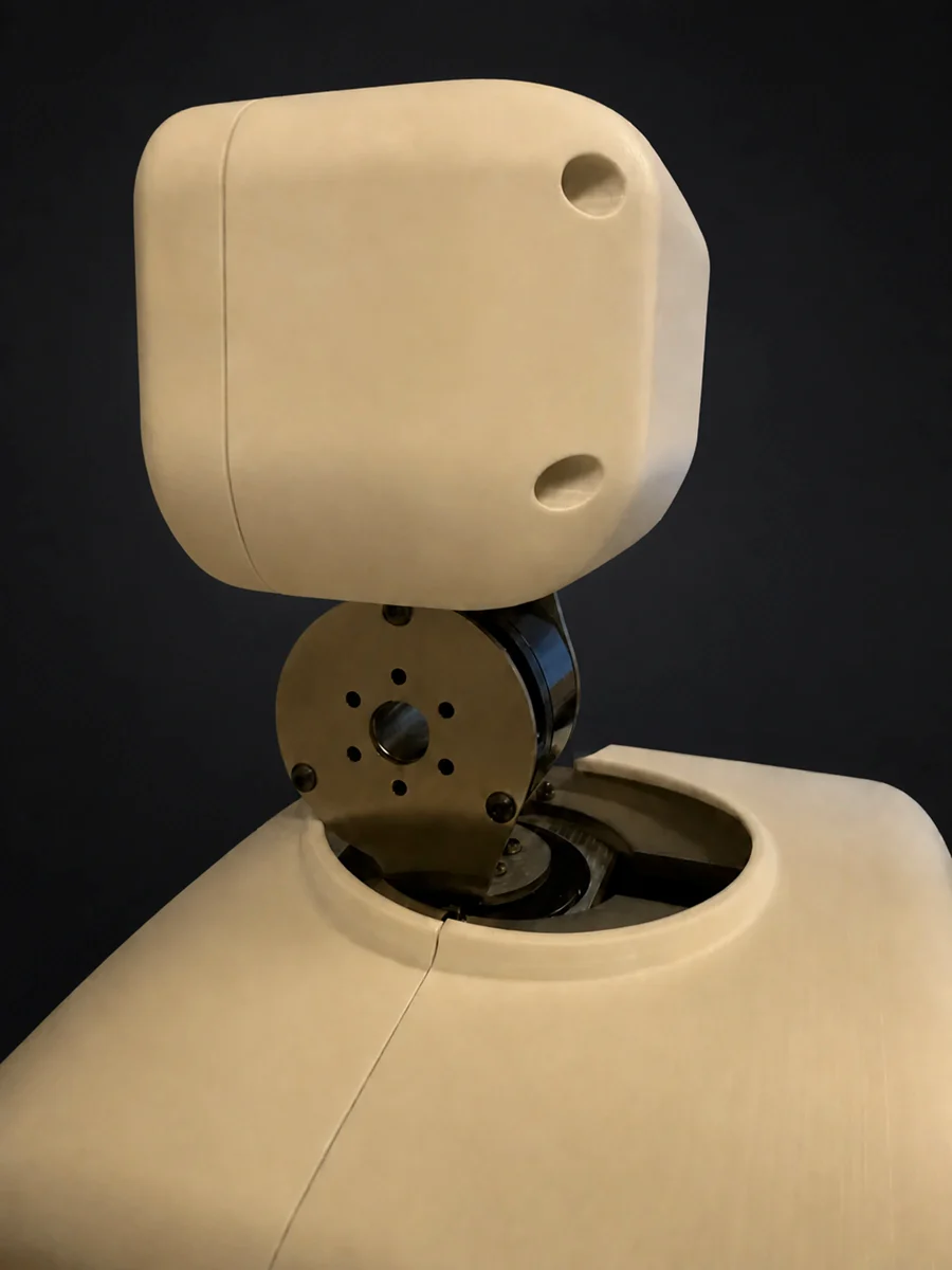 The pan-tilt head and camera housing of the robot